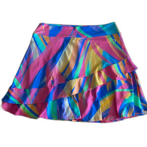NWT Dona Jo Colorful Ruffle Activewear Skort Women's 3X